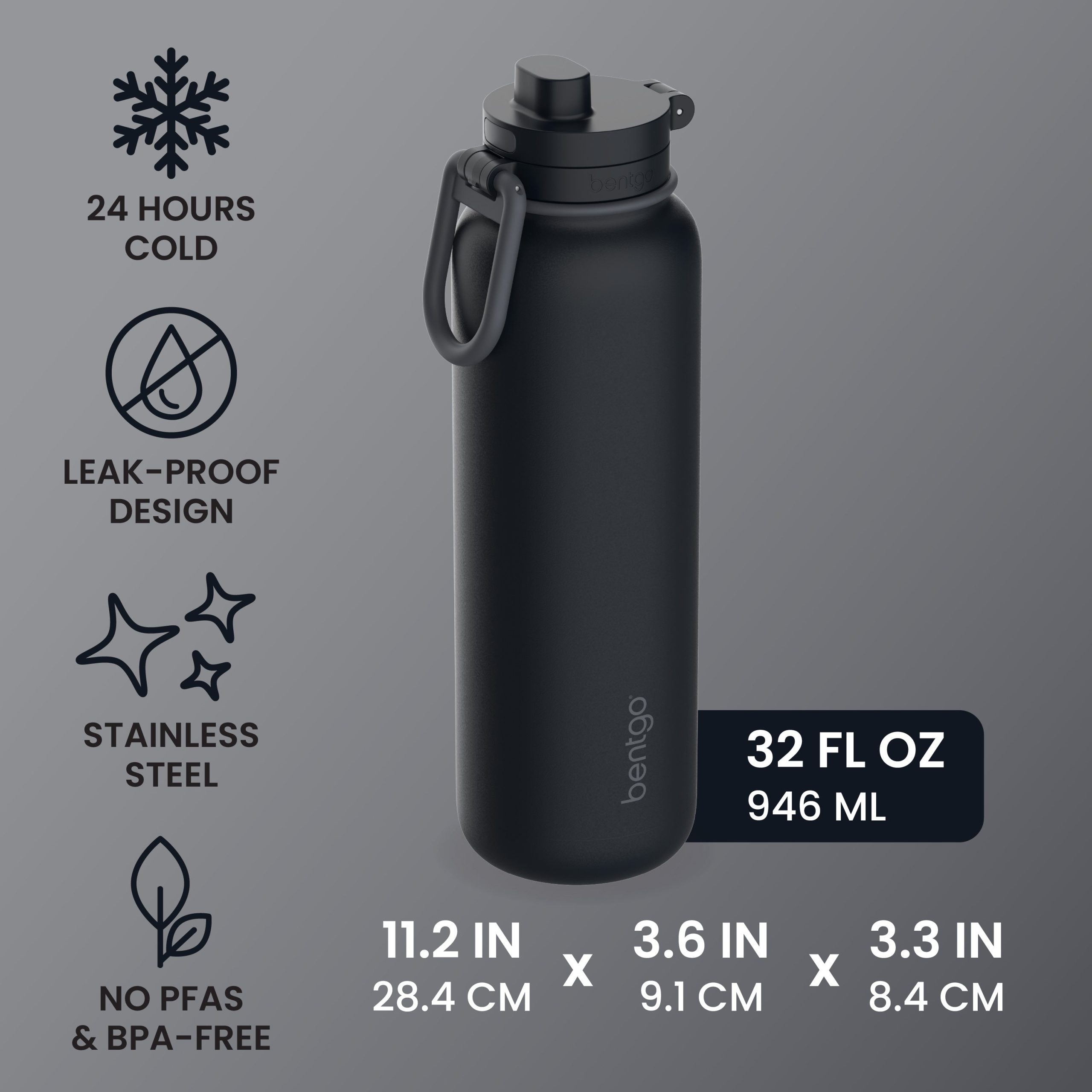 Bentgo Flip 2-in-1 Water Bottle (32 fl oz) - Image 11