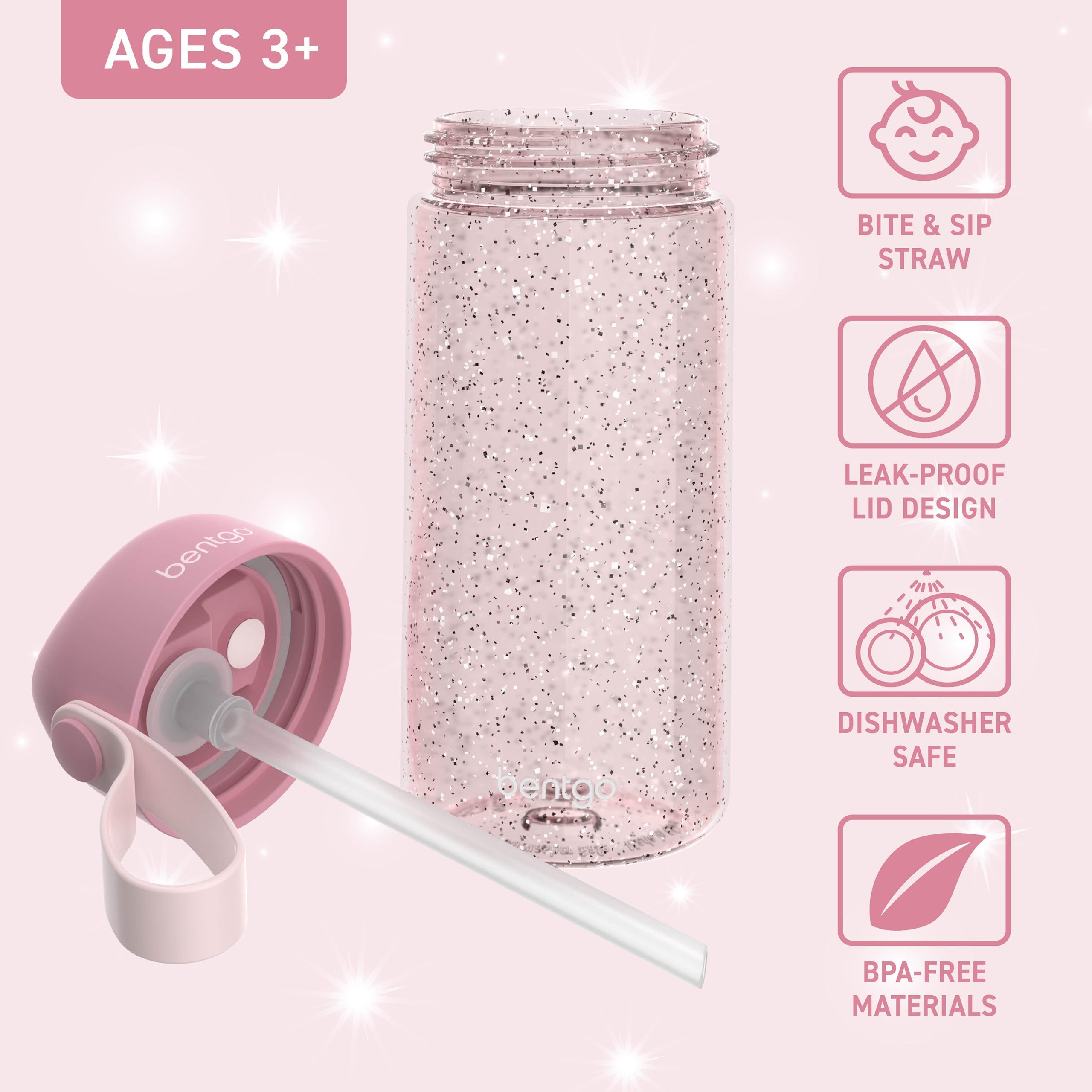 Bentgo Kids Water Bottle (Glitter) - Image 3