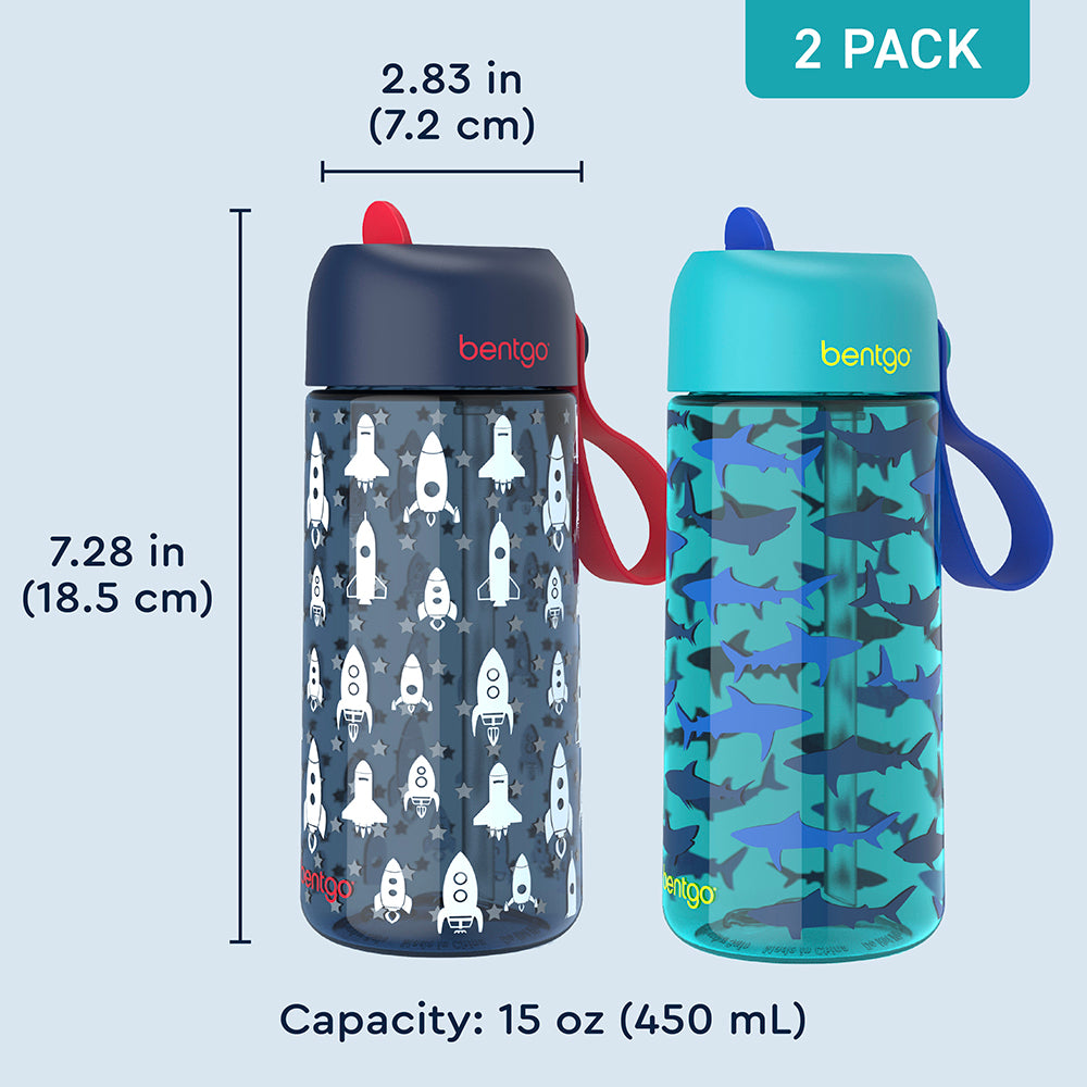 Bentgo Kids Prints Water Bottle (2-Pack) - Image 28