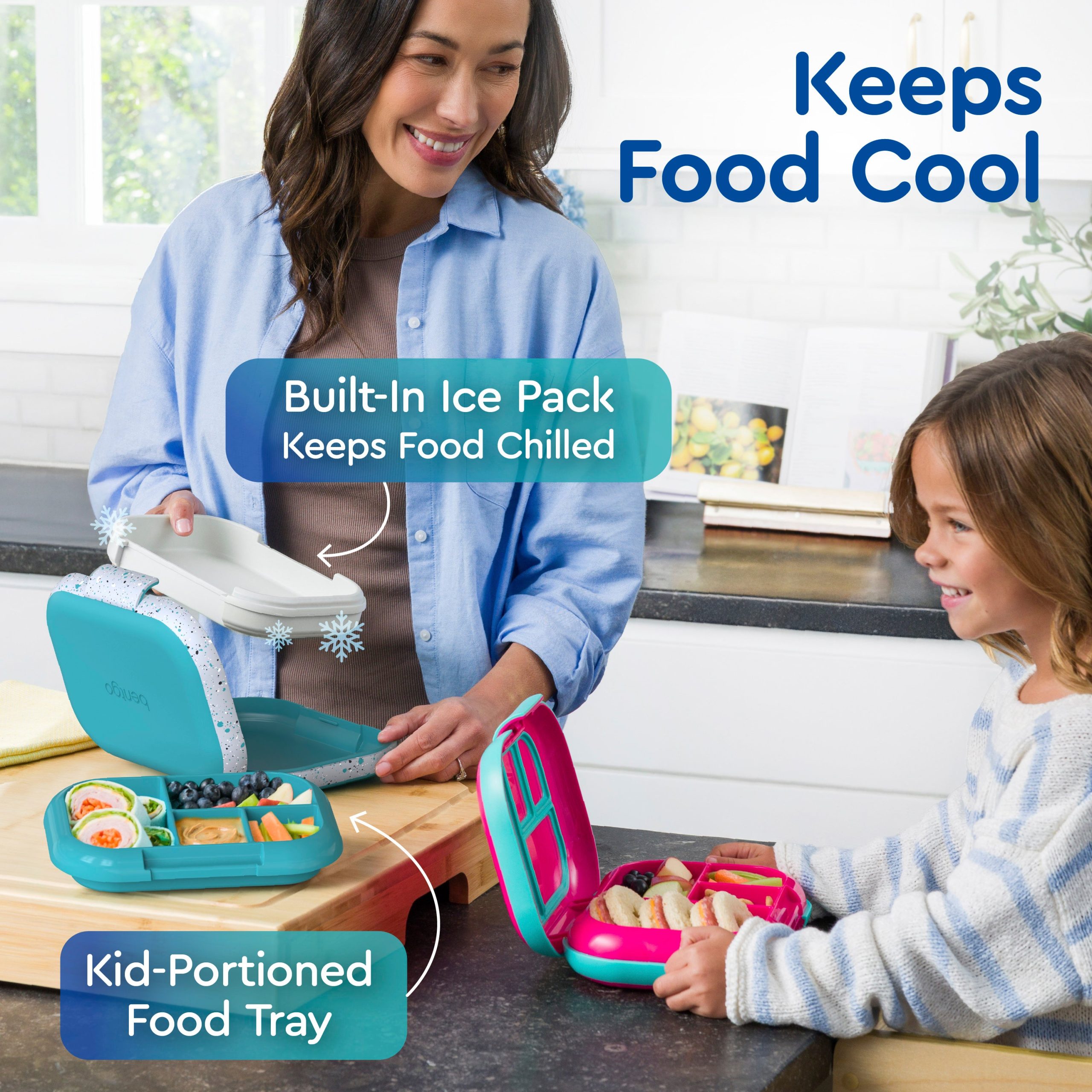 Bentgo Chill Kids Lunch Box & 2 Extra Trays with Lids - Image 10