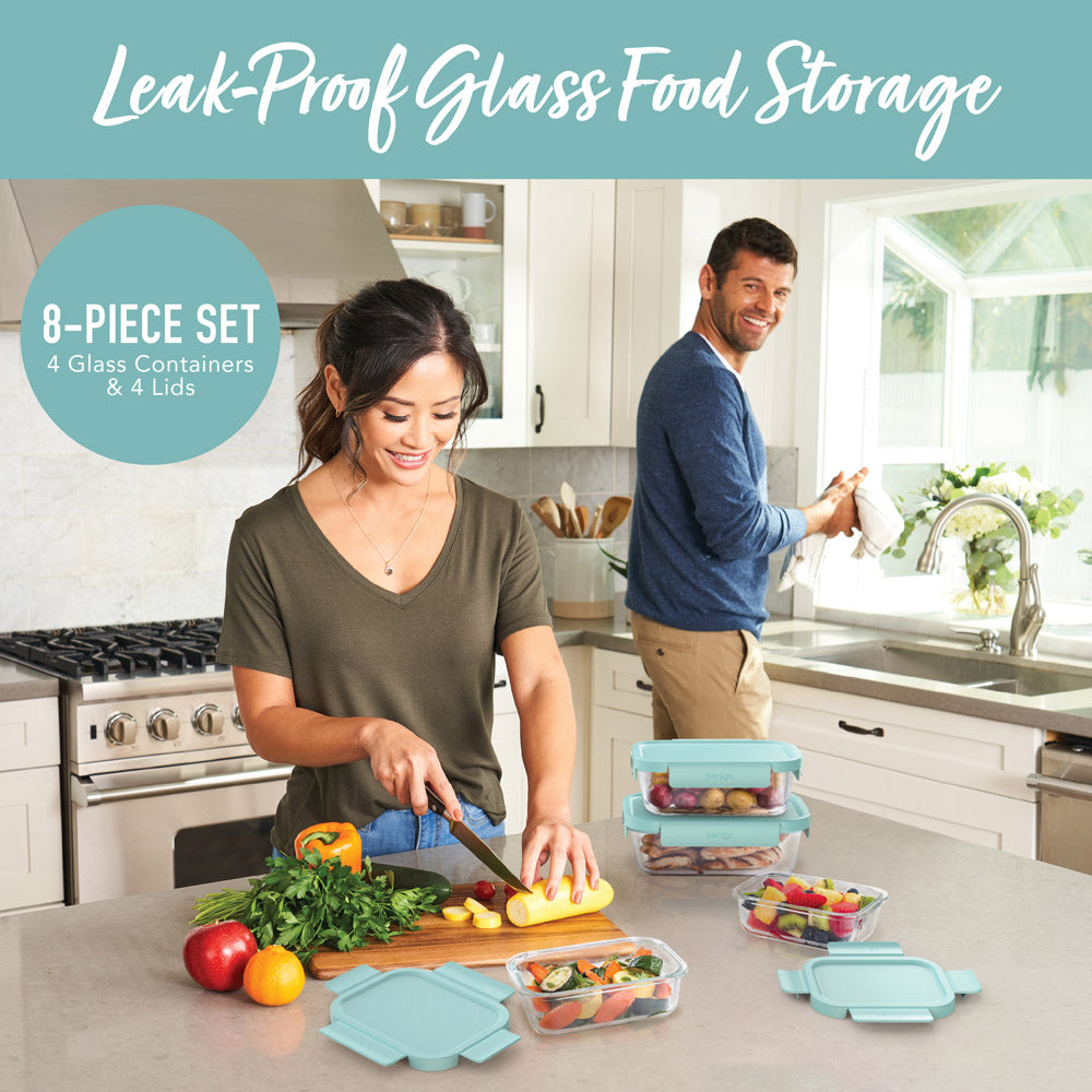 Bentgo Glass Leak-Proof Food Storage Set (8-Piece) - Image 2