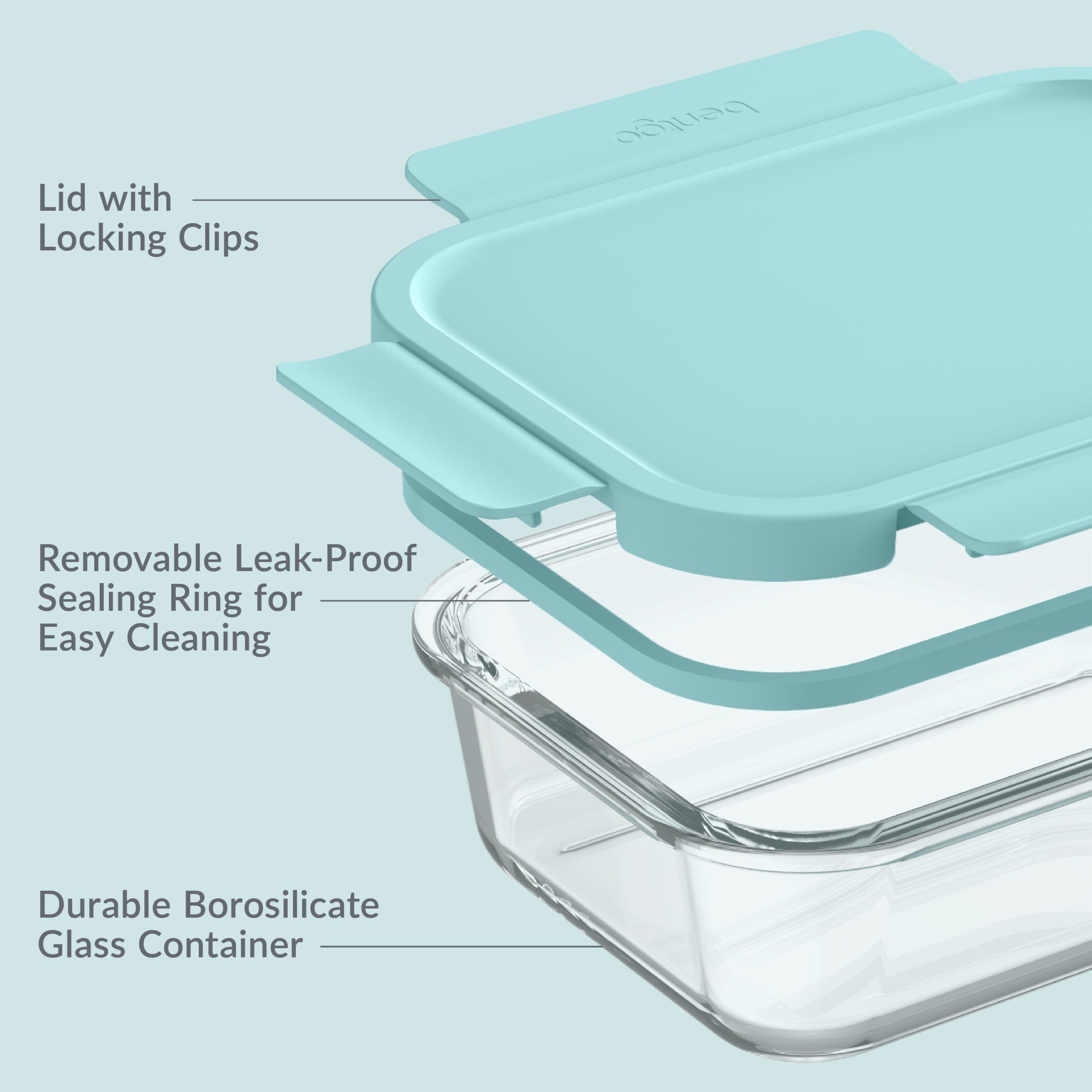 Bentgo Glass Leak-Proof Food Storage Set (4-Piece) - Image 5