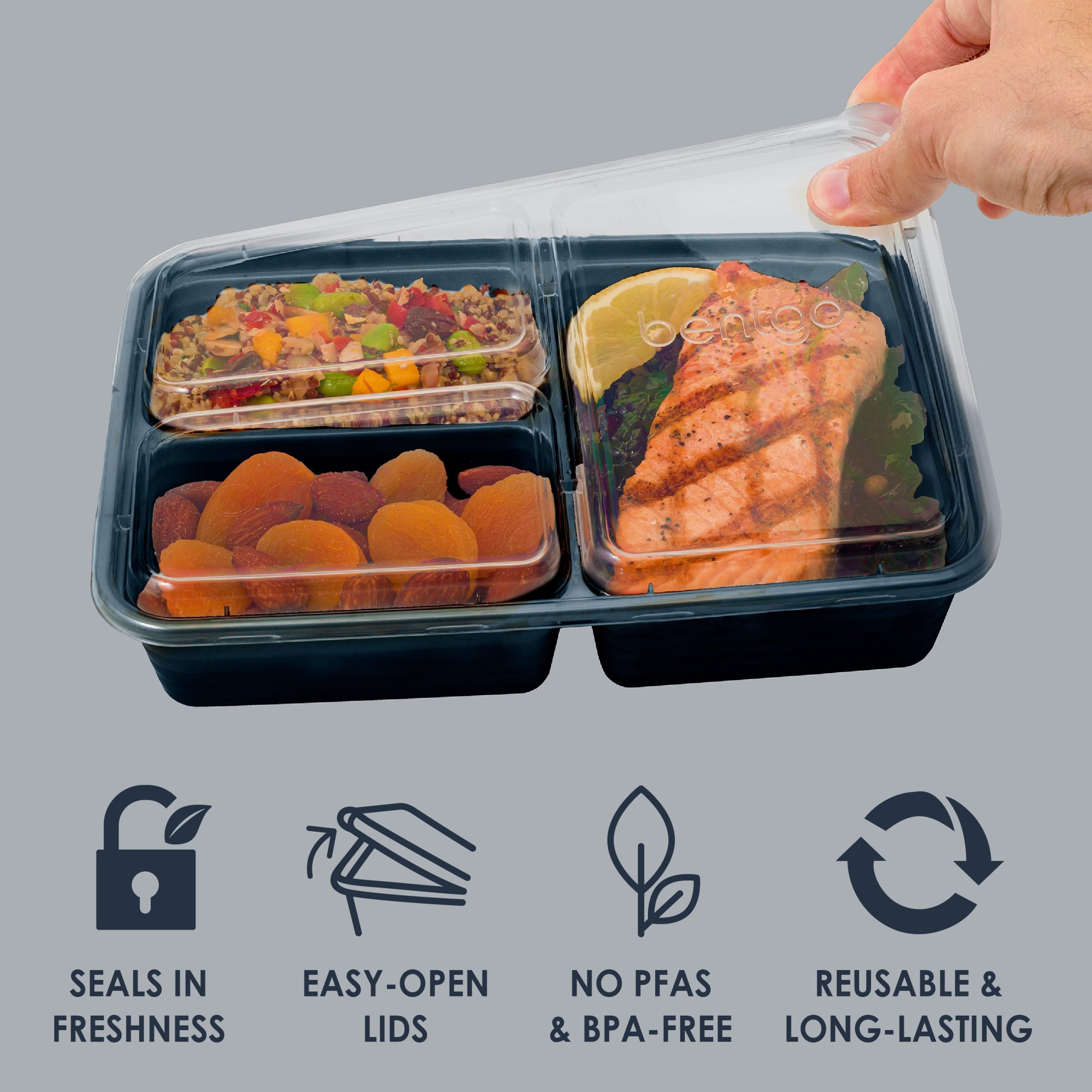 Bentgo Prep 3-Compartment Meal Prep Containers (20-Piece) - Image 12