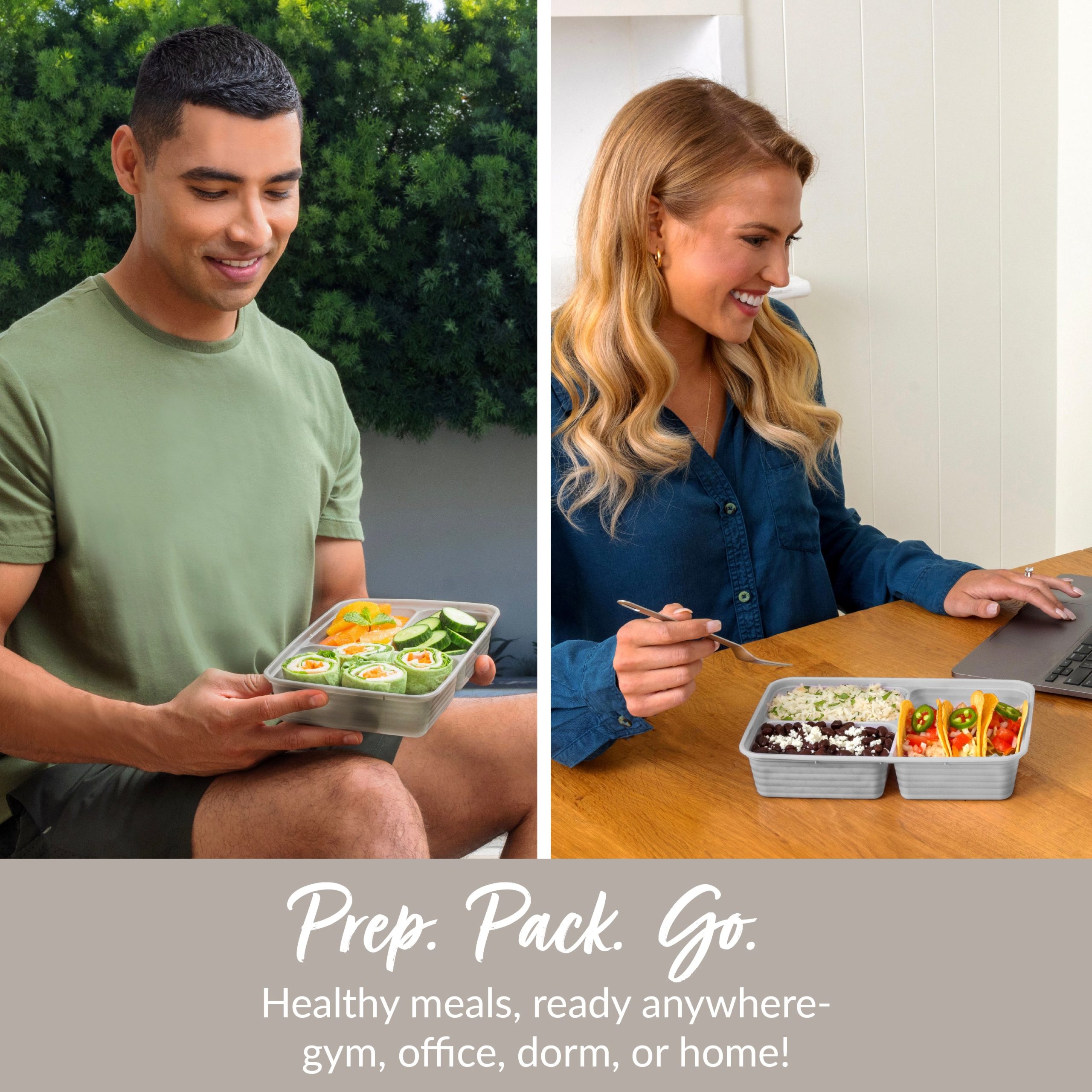 Bentgo Prep 3-Compartment Meal Prep Containers (20-Piece) - Image 27