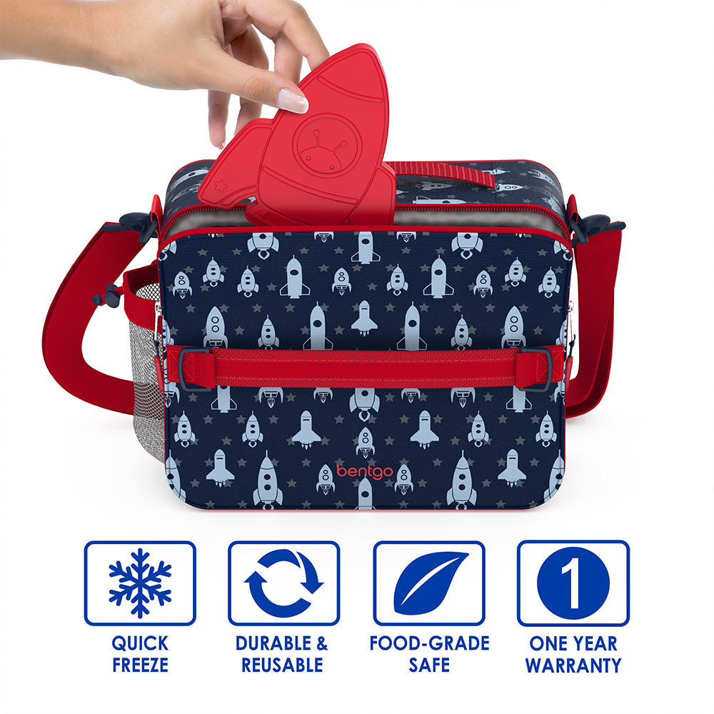 Bentgo Kids Prints Lunch Box. Lunch Bag. & Ice Packs - Image 14
